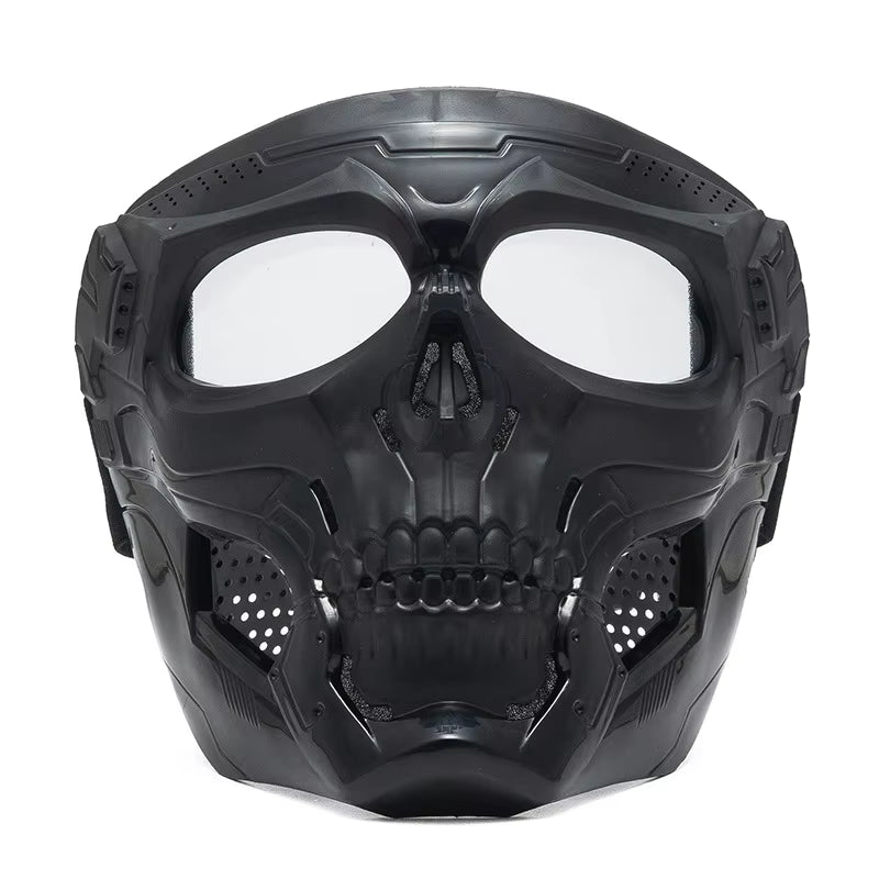 Skull Mask Motorcycle Mask Bicycle Riding Windproof Full Face Skeleton Protective Mask Colored Goggle Tactical Cycling Bike